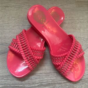💝’VINCE CAMUTO’ ADORABLE+FUN PINK SLIDES